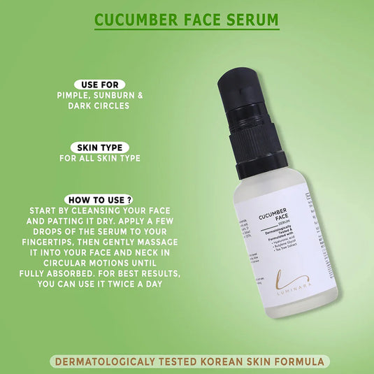 Cucumber Face Serum with Hyaluronic Acid & Tea Tree Ext