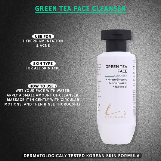 Green Tea Face Cleanser with Salicylic Acid & Tea Tree Oil