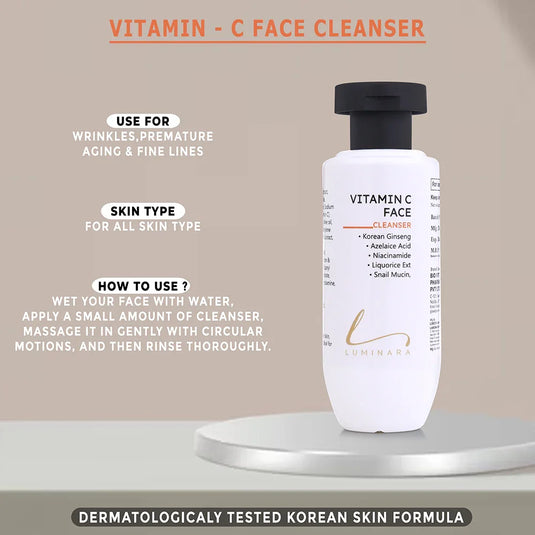 Vitamin C Face Cleanser with Niacinamide & AHA